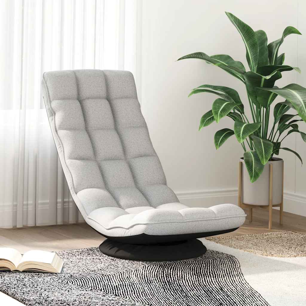 Cadeira de piso giratória 70x51x79 cm tecido cinzento nublado