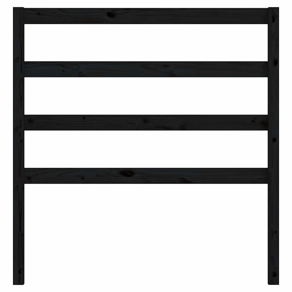 Cabeceira de cama 96x4x100 cm pinho maciço preto