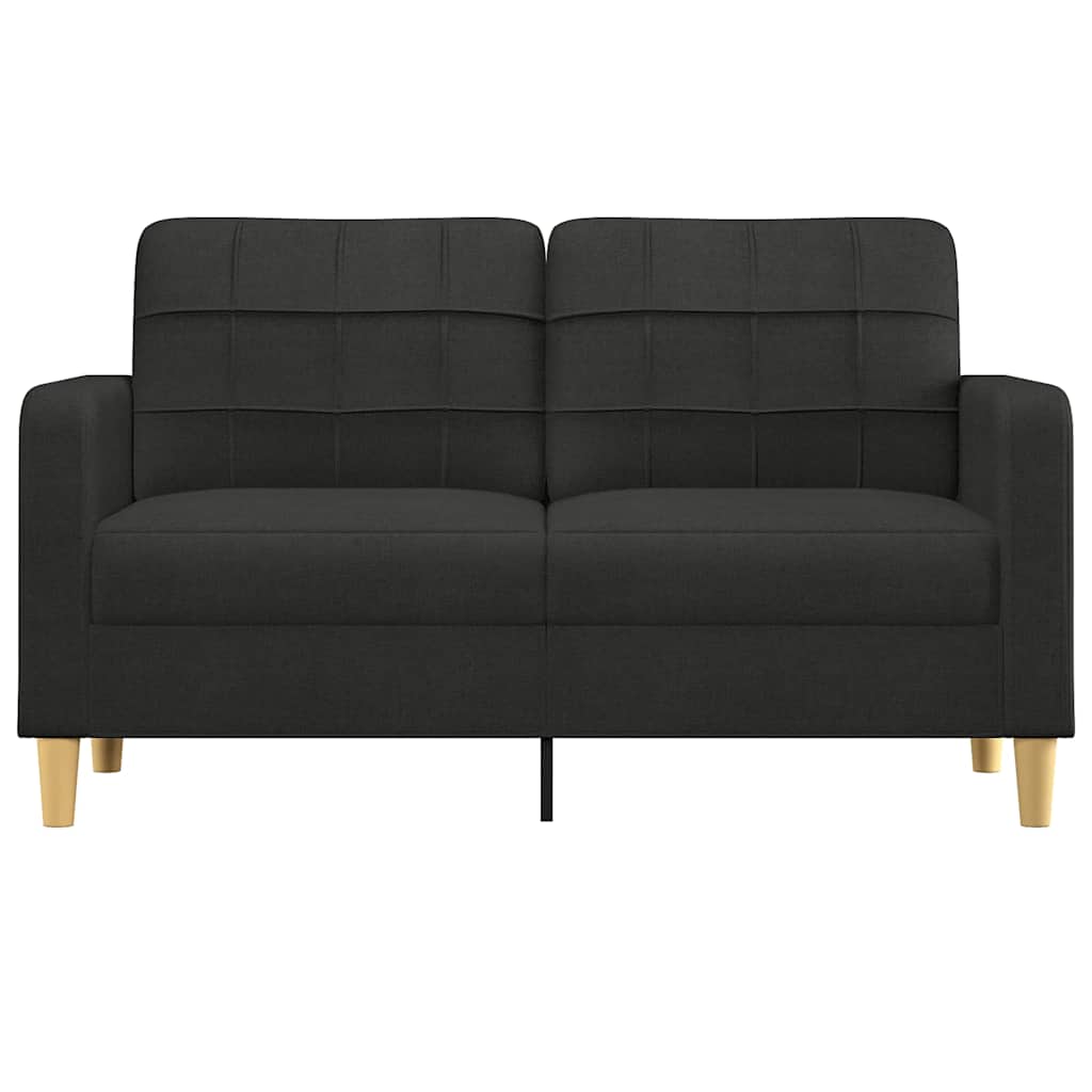 Sofá de 2 lugares tecido 140 cm preto