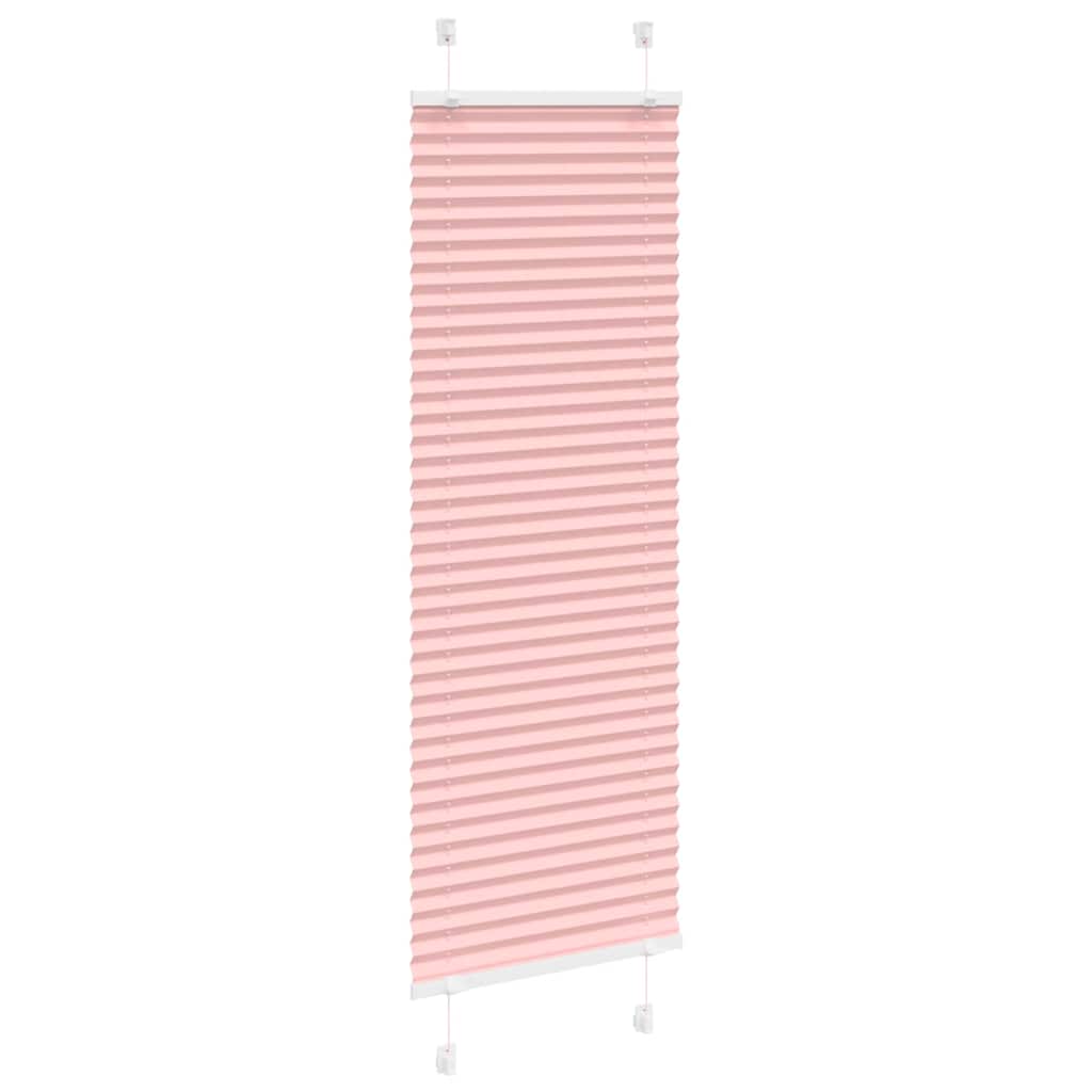 Rosa plissada cega 45x100 cm largura tecido 44,4 cm poliéster