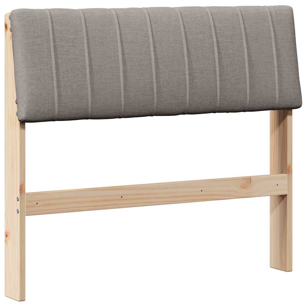 Cabeceira estofada cinzento-acastanhado 90 cm