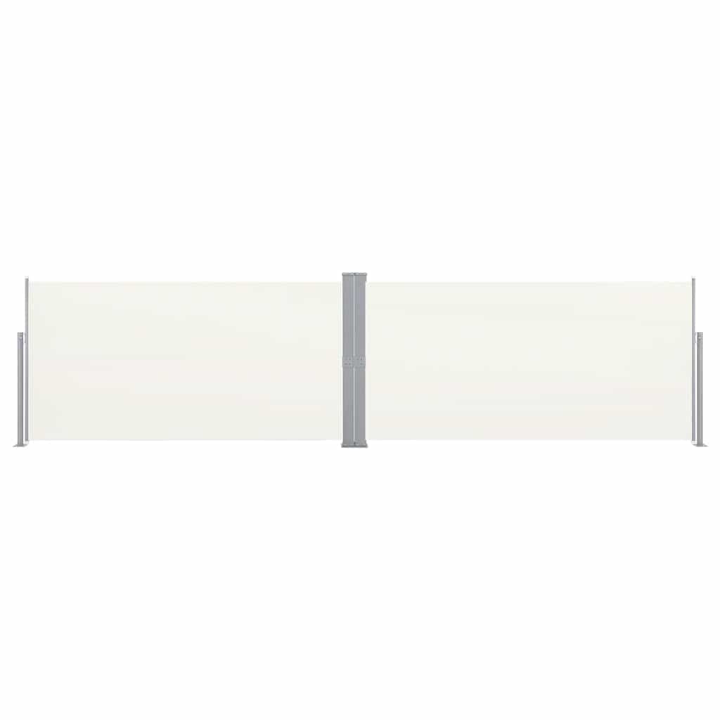 Toldo lateral retrátil, 160 x 600 cm, creme