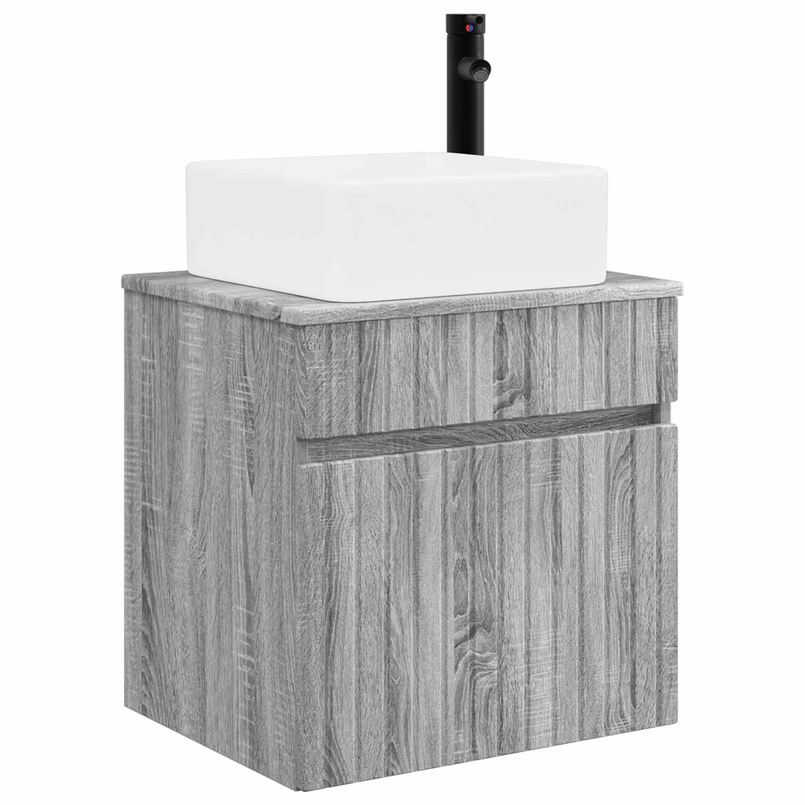 Vanidade de pia de parede sonoma cinzento 49 x 41 x 63 cm