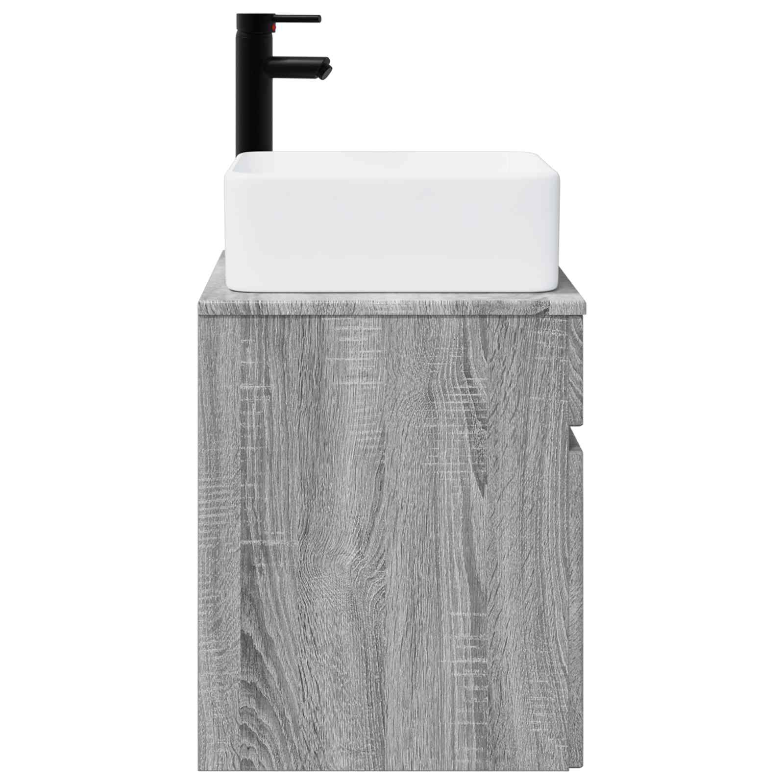 Vanidade de pia de parede sonoma cinzento 49 x 41 x 63 cm