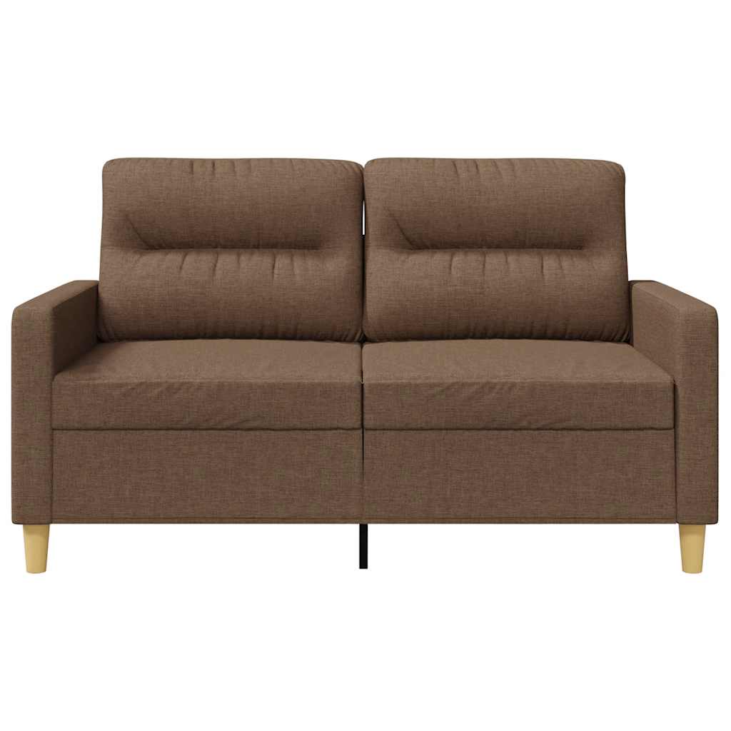 Sofá de 2 lugares tecido 120 cm castanho