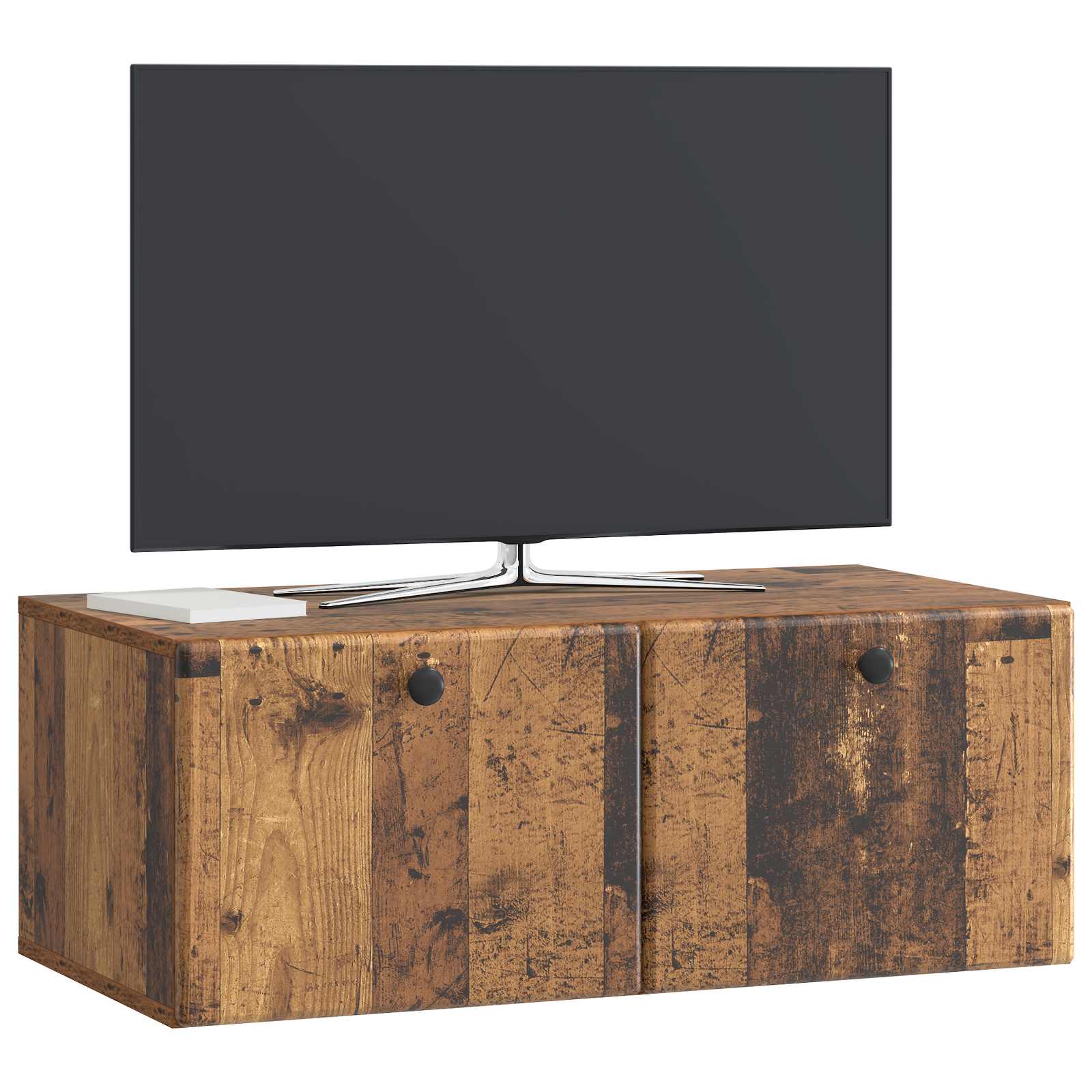 Gabinete de TV de parede 78,5 x 41 x 30 cm madeira antiga