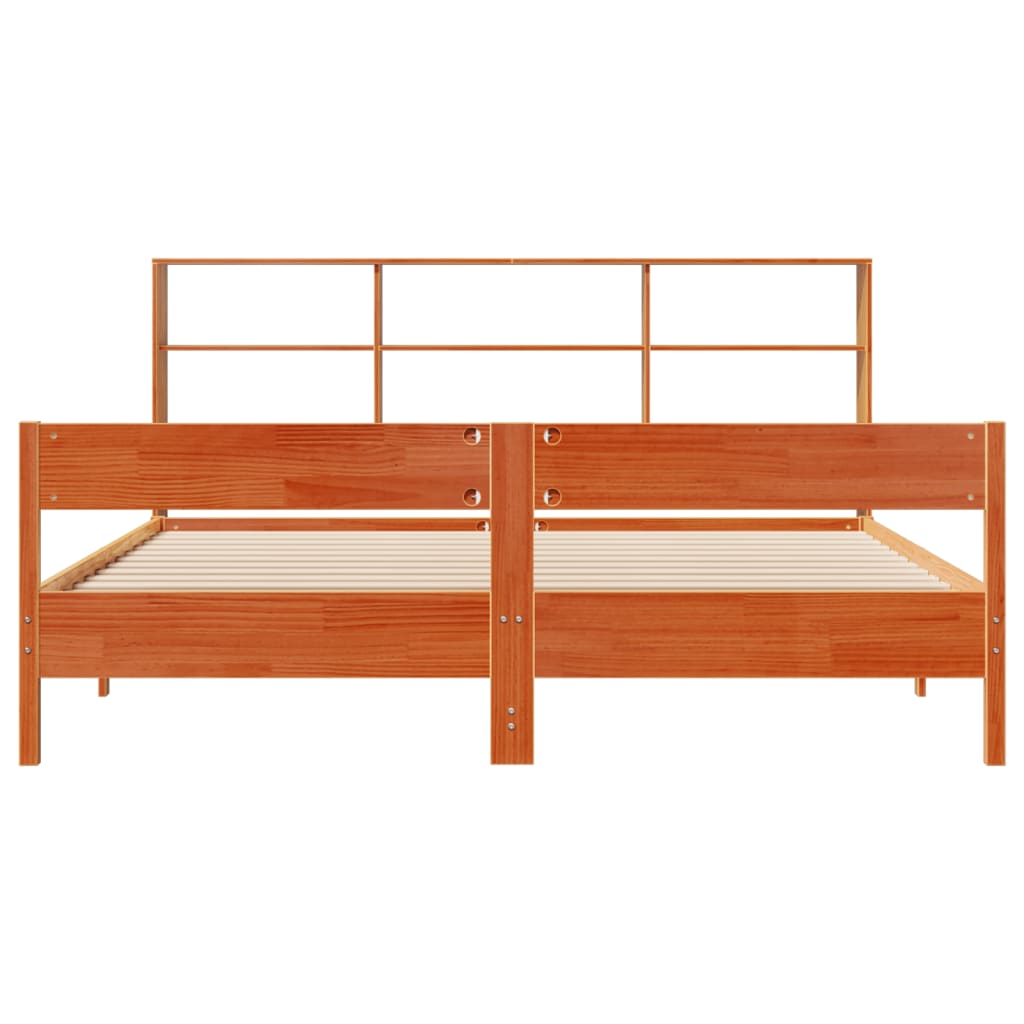 Cama com estante sem colchão 180x200 cm pinho maciço