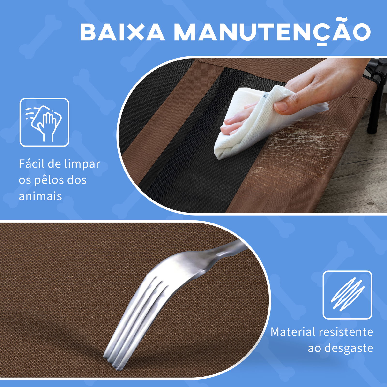 Cama para Animais de Estimação Cama Elevada para Cães Gatos com Tecido Transpirável para Dormir Relaxar Exterior Jardim Terraço