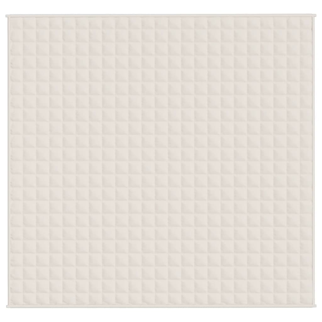 Manta pesada 15 kg 220x240 cm tecido creme-claro
