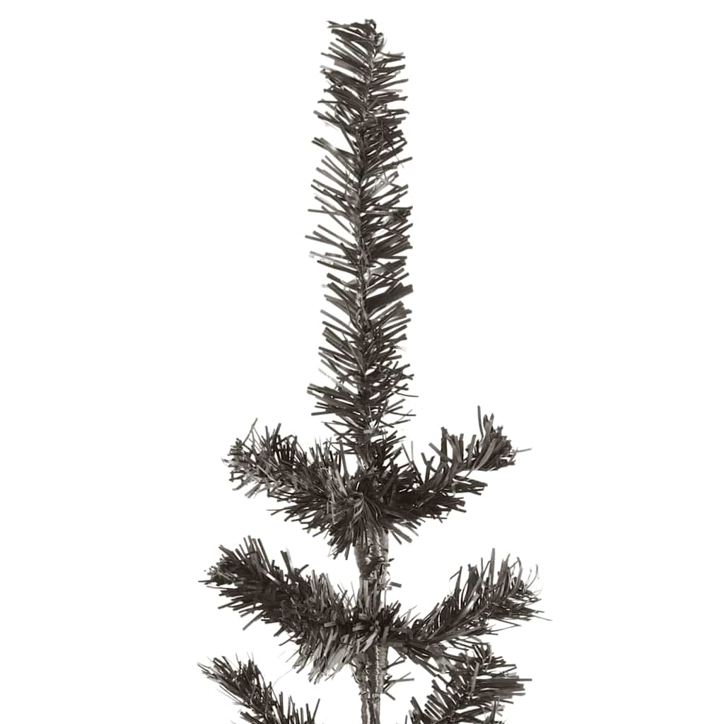 Árvore de natal fina 210 cm preto