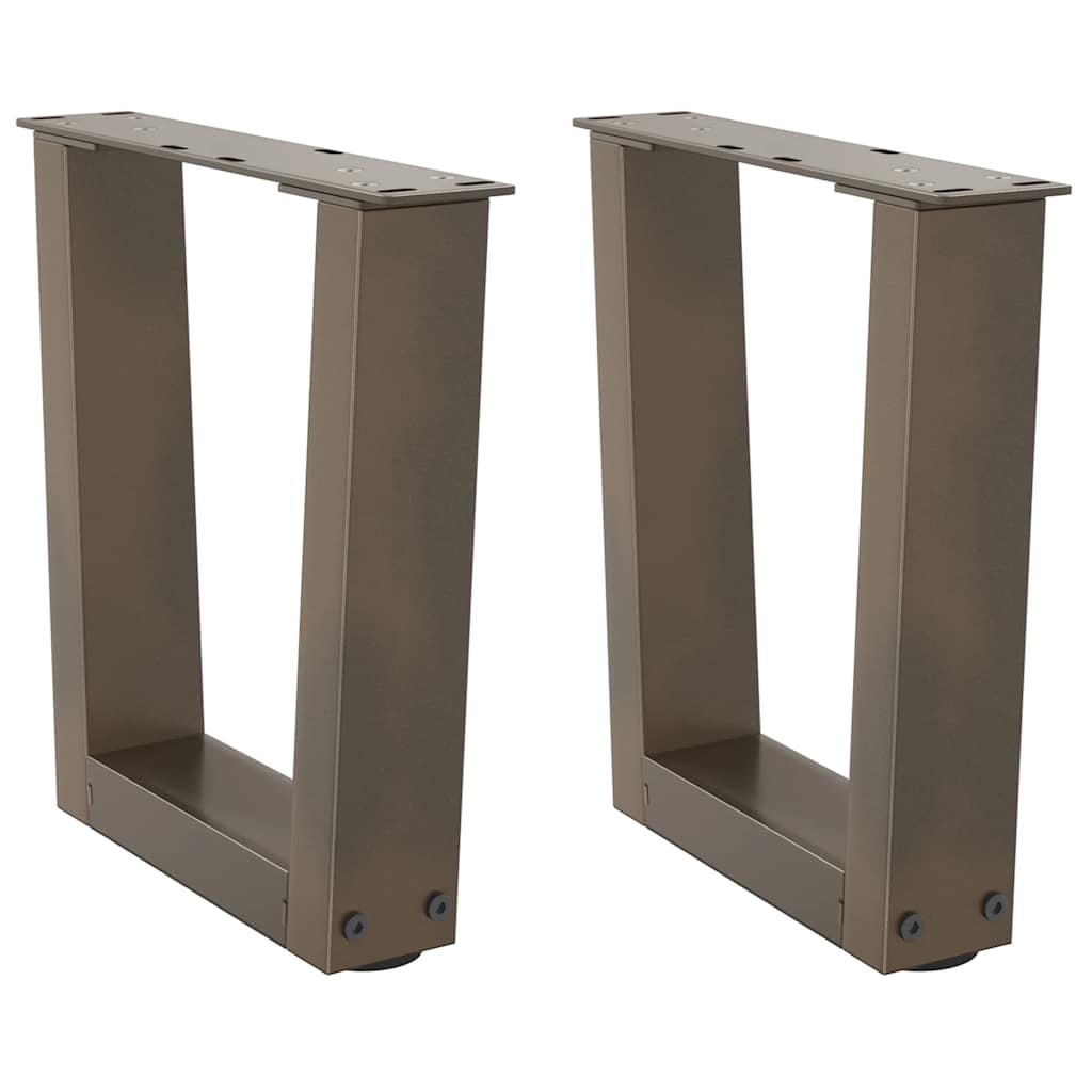 Pés para mesa de centro em formato de v, 2 peças, aço natural, 40x(30-31,3) cm, aço