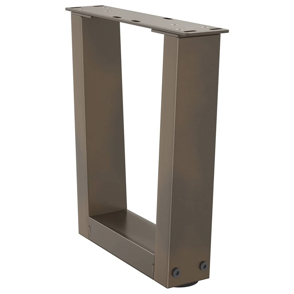Pés para mesa de centro em formato de v, 2 peças, aço natural, 40x(30-31,3) cm, aço