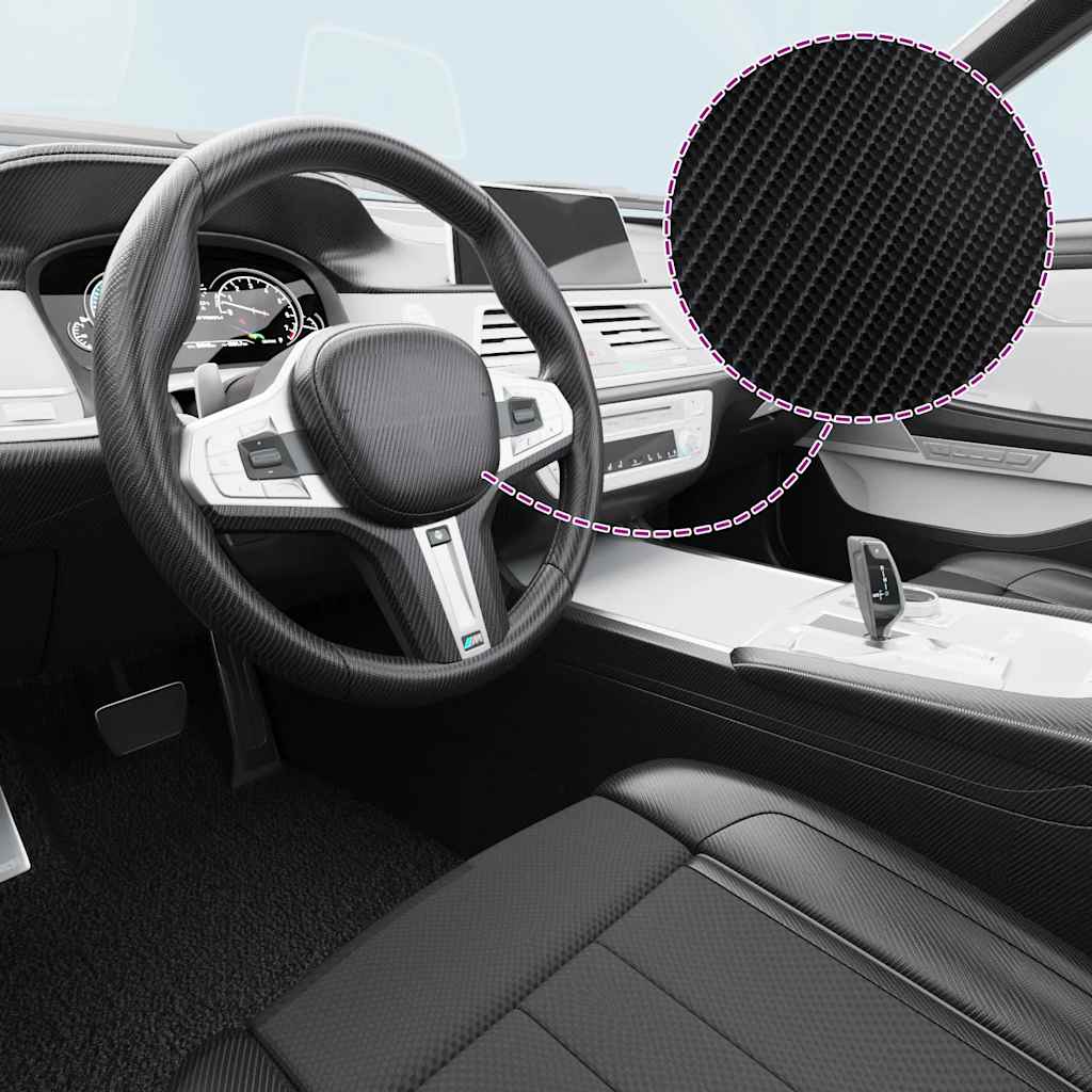 Películas para carro 2 pcs 100x150 cm preto 4d