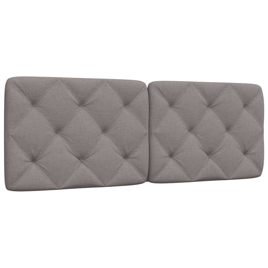 Almofadão de cabeceira 140 cm tecido cinzento-acastanhado