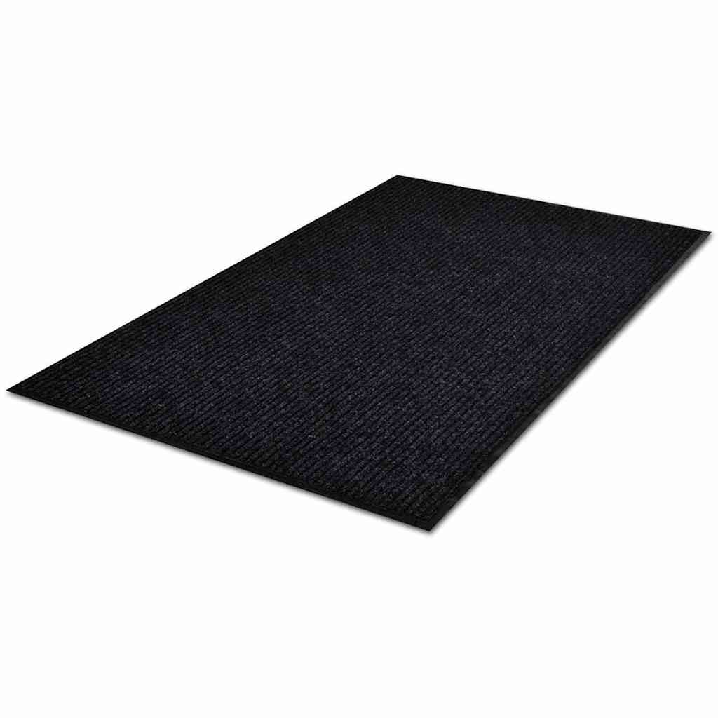 Tapete de porta preto 90 x 120 cm PVC