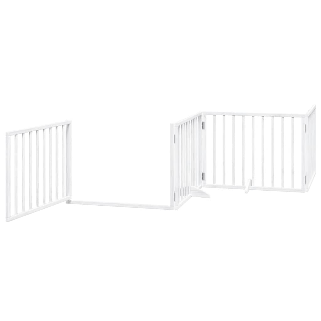 Portão p/ cães com porta dobrável 12 painéis 960cm álamo branco