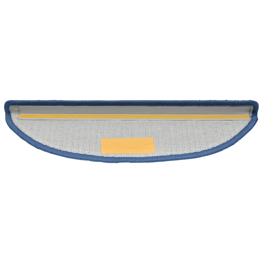 Tapetes de escada 20 peças 56x17x3 cm azul semicircular