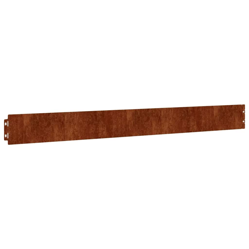 Bordas de relvado 10 pcs 10x103 cm aço corten flexível