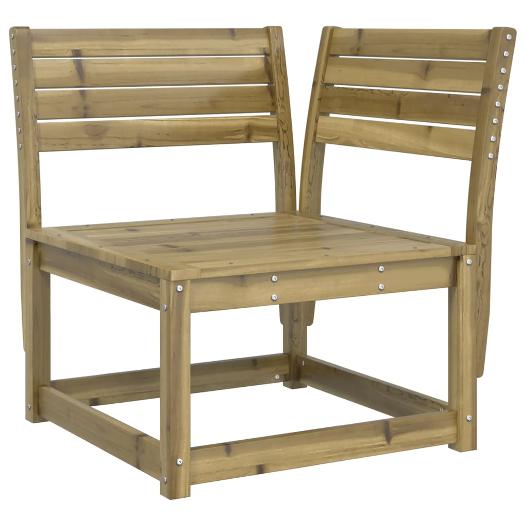 3 Pcs conjunto de sofás para jardim madeira de pinho impregnada