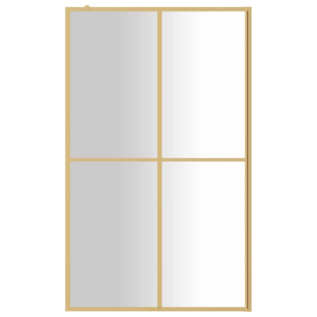 Divisória de chuveiro 118x195 cm vidro transparente esg dourado