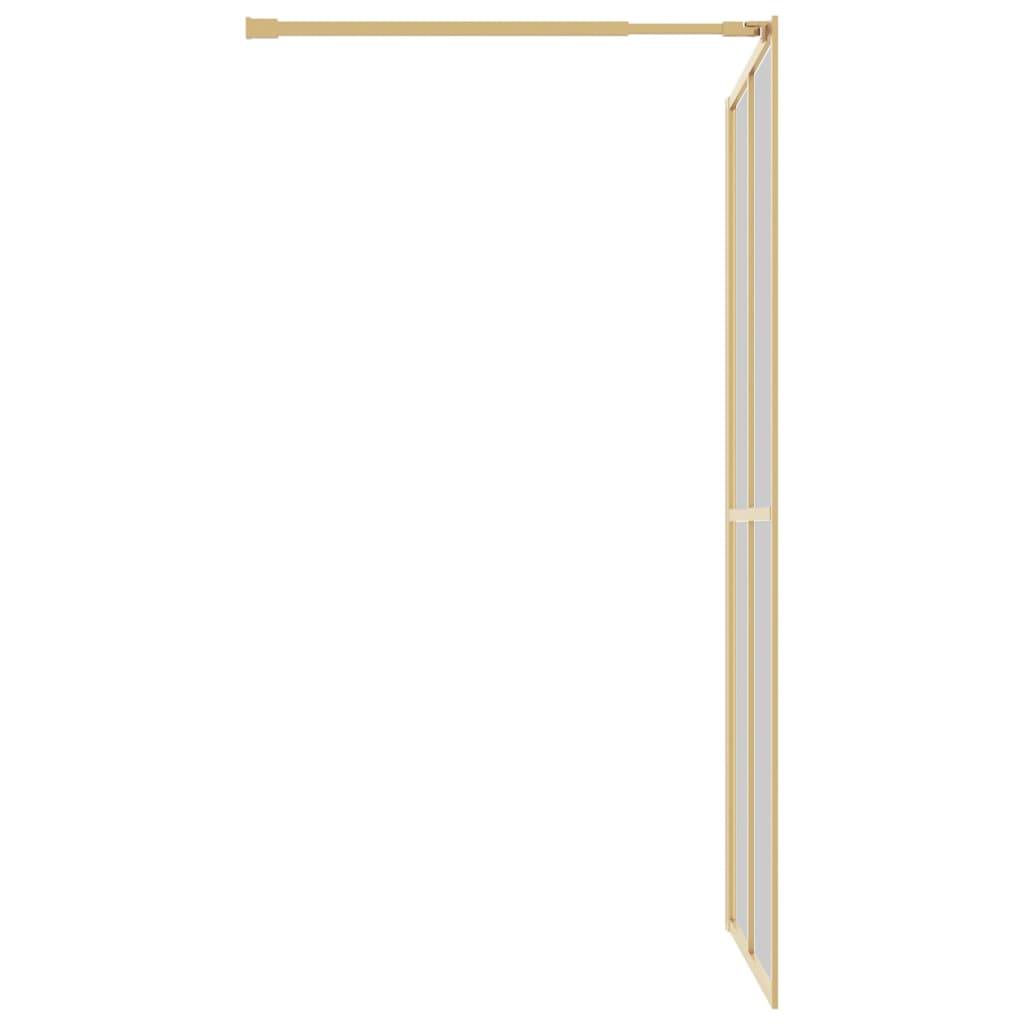 Divisória de chuveiro 118x195 cm vidro transparente esg dourado