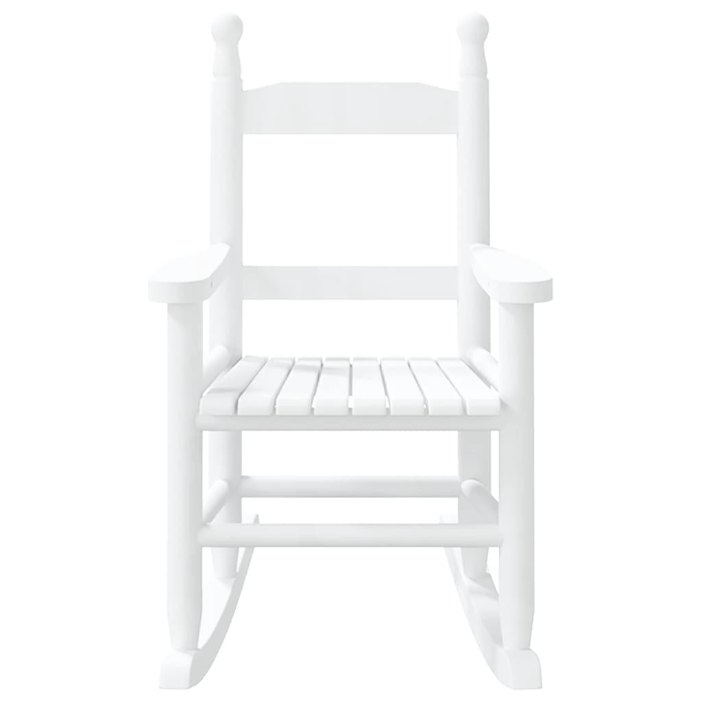 Cadeira de baloiço infantil madeira de álamo maciça branco