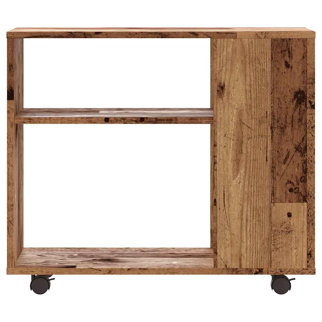 Mesa de apoio madeira velha 70x35x55 cm madeira trabalhada