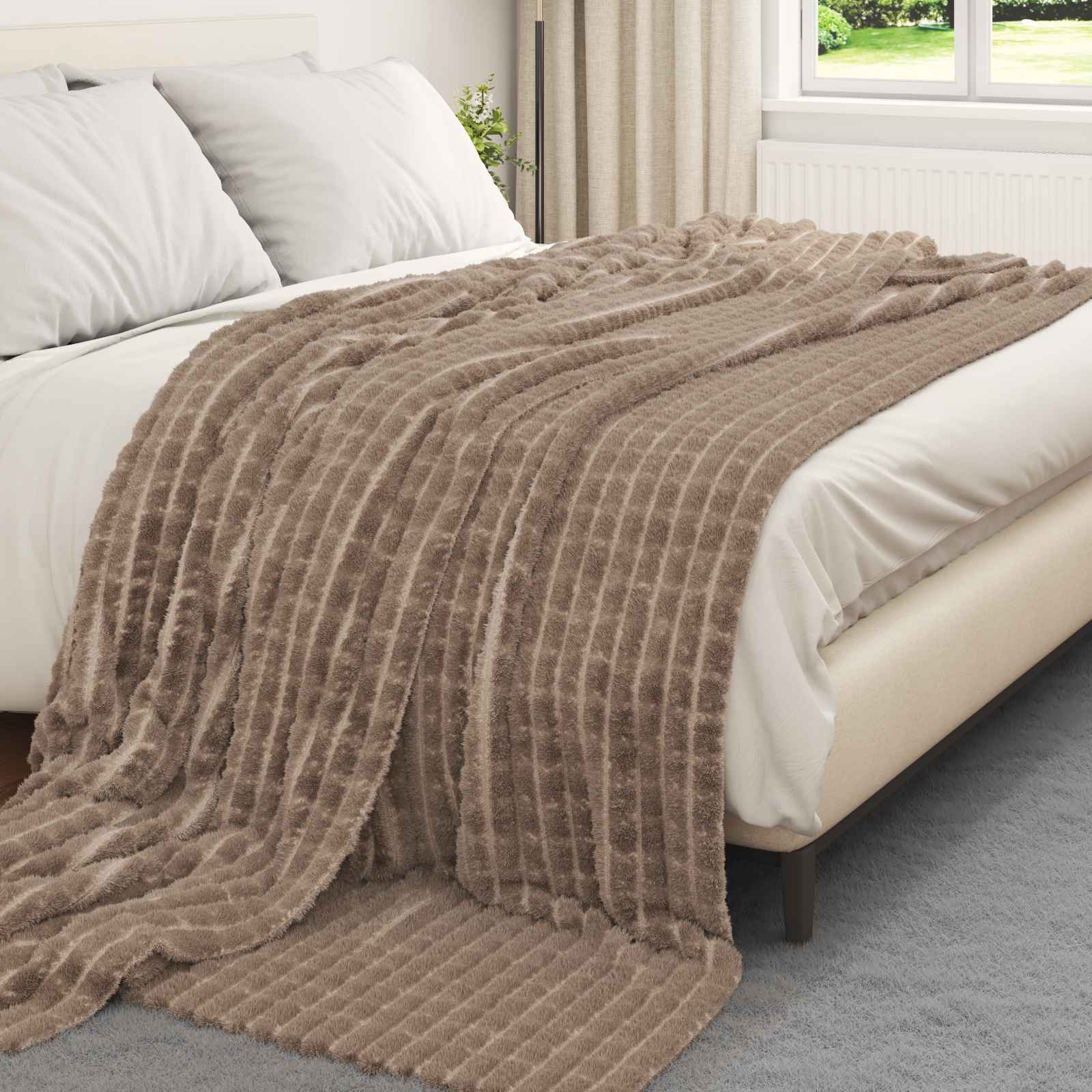 Cobertores de sofá 6 unid. camelo 240 x 220 cm 8.63 lã
