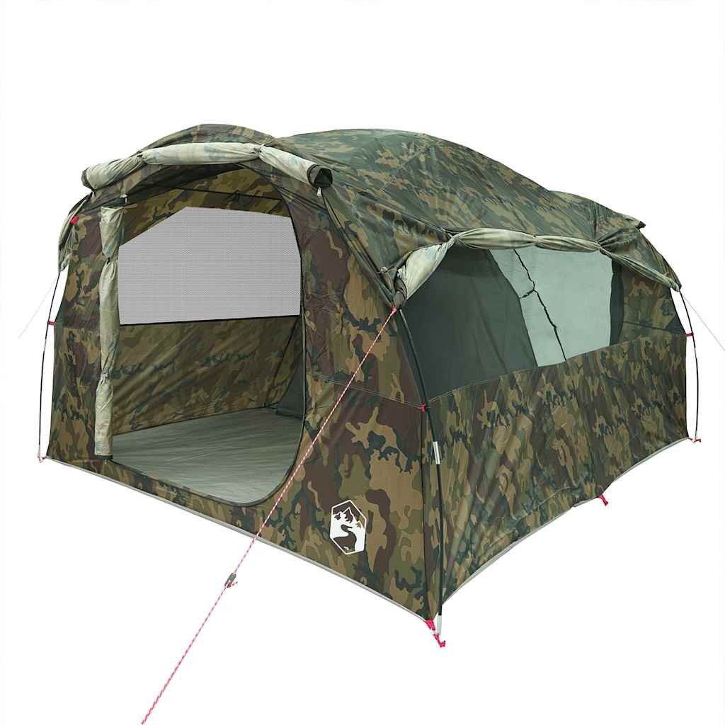 Tenda familiar túnel para 6 pessoas resistente à água camuflagem