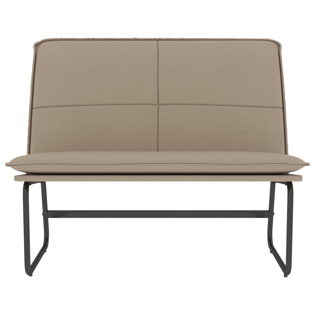 Banco 100x75x76 cm couro artificial cor cappuccino