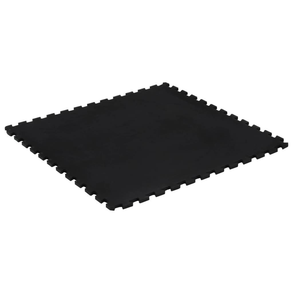 Ladrilho de borracha 12 mm 100x100 cm preto