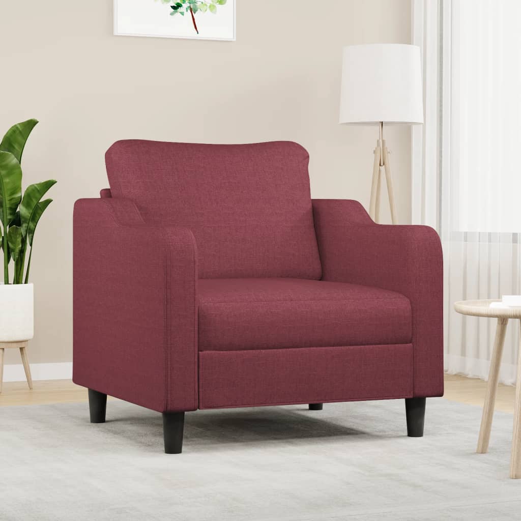 Poltrona 60 cm tecido vermelho tinto