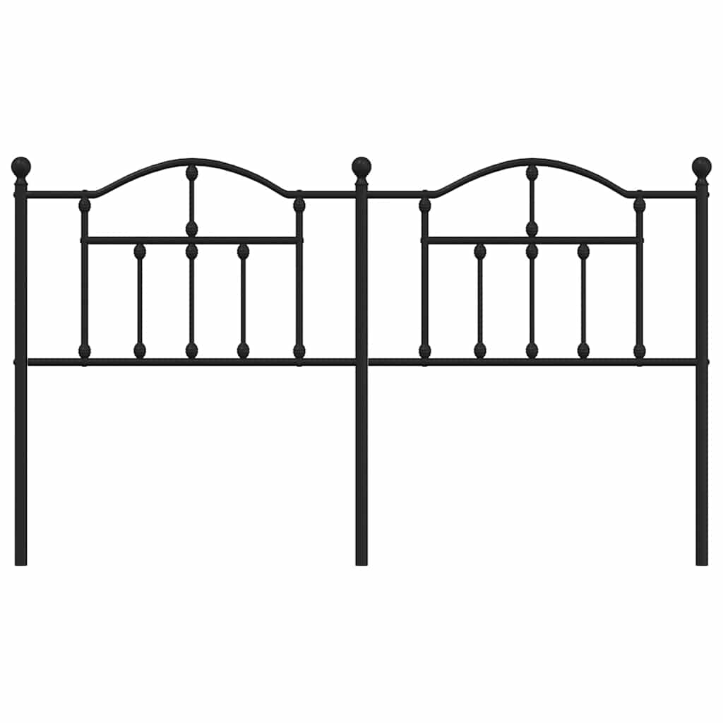 Cabeceira de substituição 180 cm metal preto