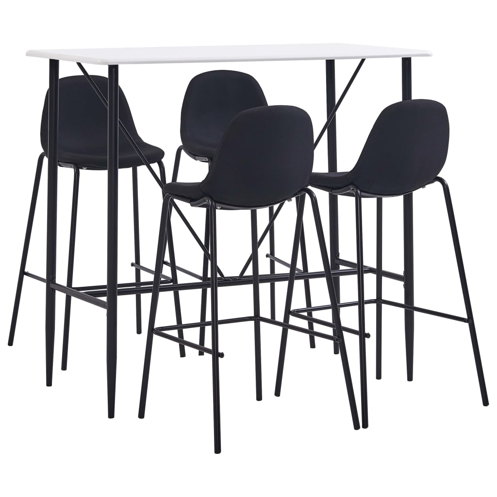 5 Pcs conjunto de bar tecido preto