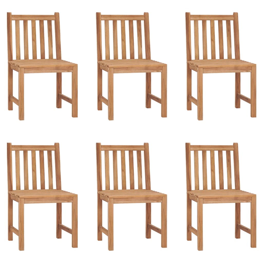 Cadeiras de jardim 6 pcs c/ almofadões madeira de teca maciça