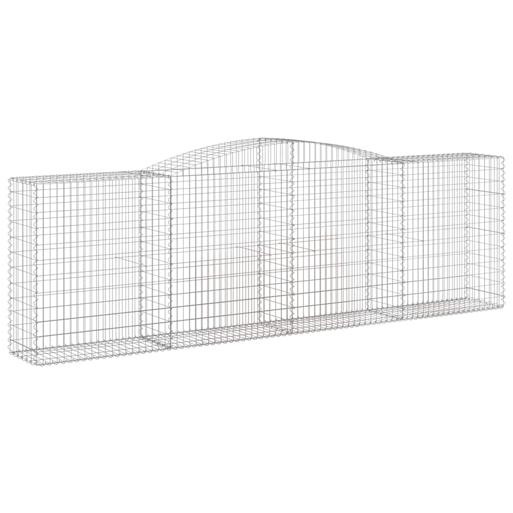 Cestos gabião arqueados 6pcs 400x50x120/140cm ferro galvanizado