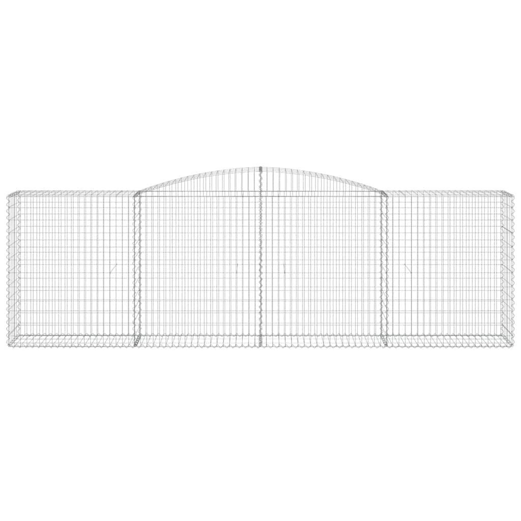 Cestos gabião arqueados 6pcs 400x50x120/140cm ferro galvanizado
