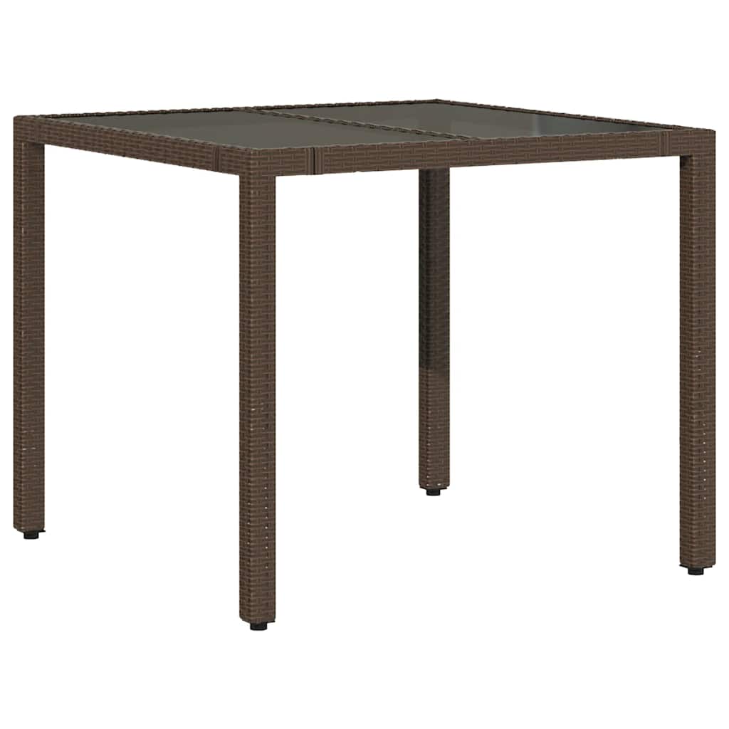 5 Pcs conjunto bistrô p/ jardim c/ almofadões vime PE castanho
