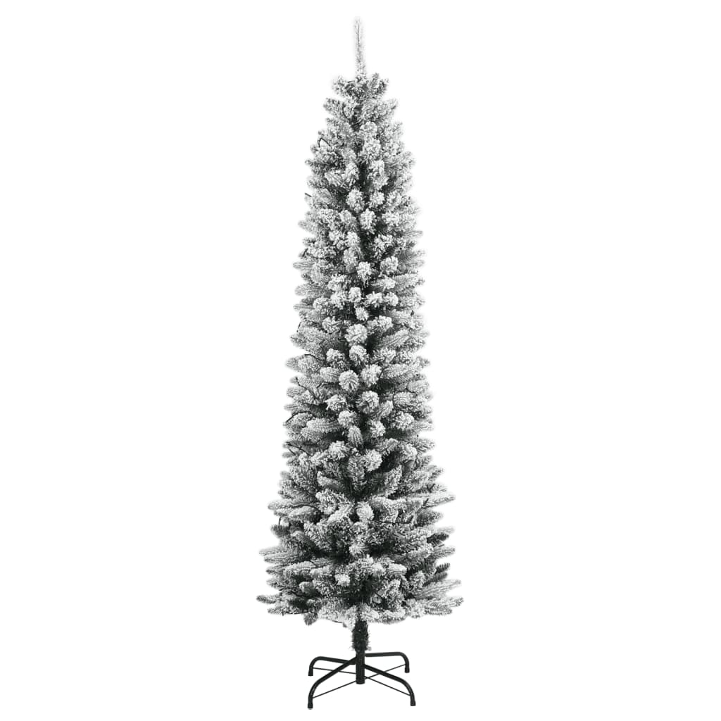 Árvore natal artificial c/ 300 luzes LED e flocos de neve 240cm