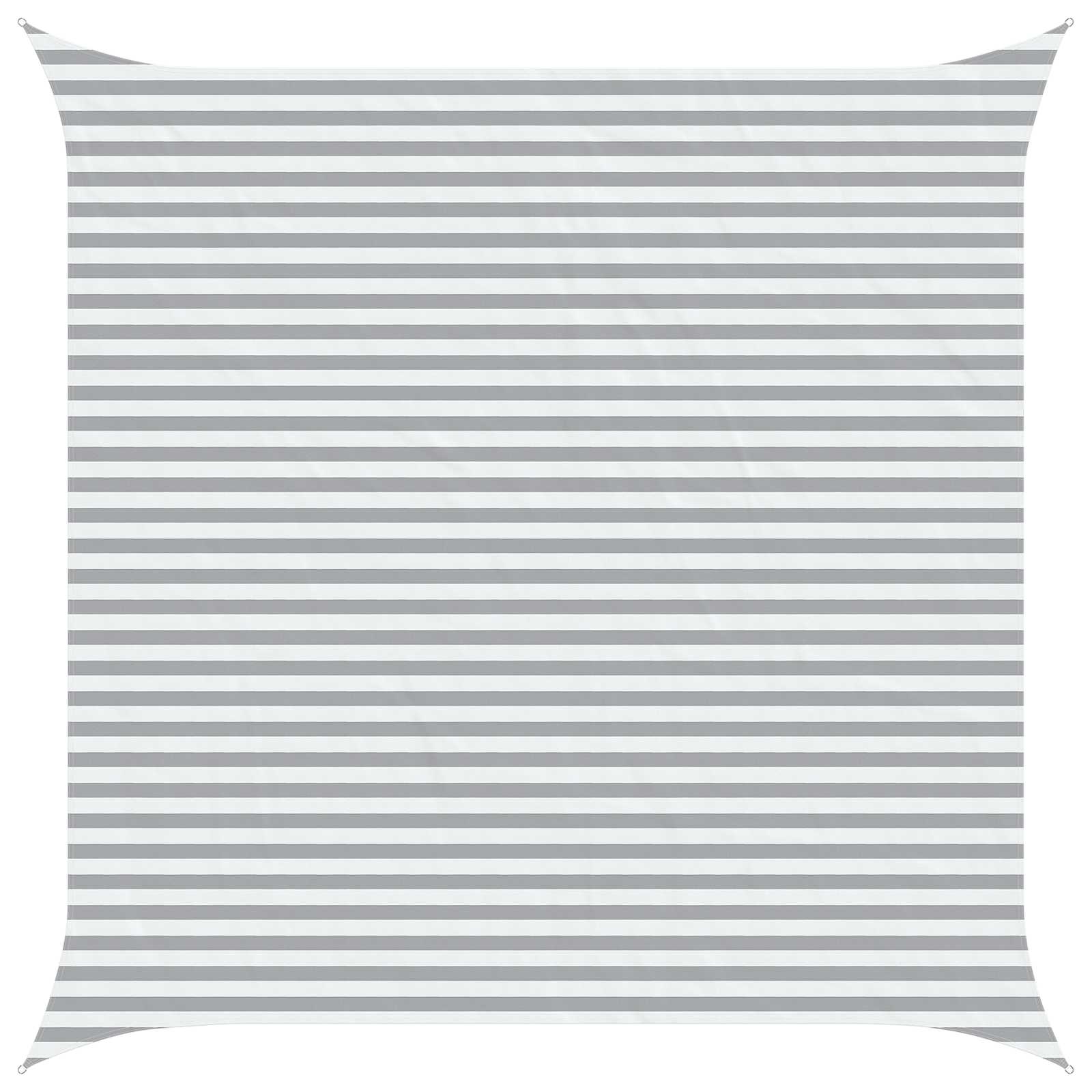 Vela de sombra solar cinza claro e branco 4,5 x 4,5 m
