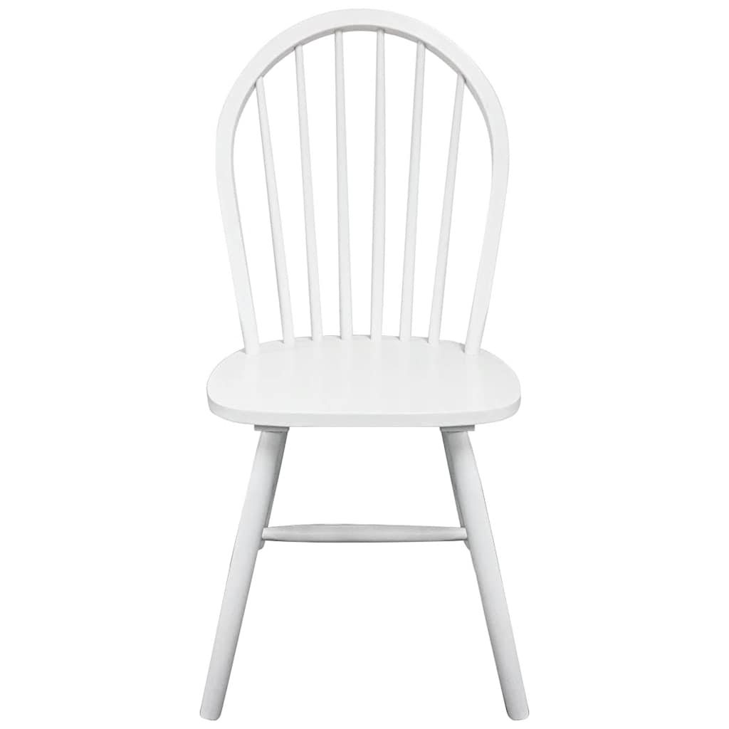 Cadeiras de jantar 4 pcs madeira de seringueira maciça branco