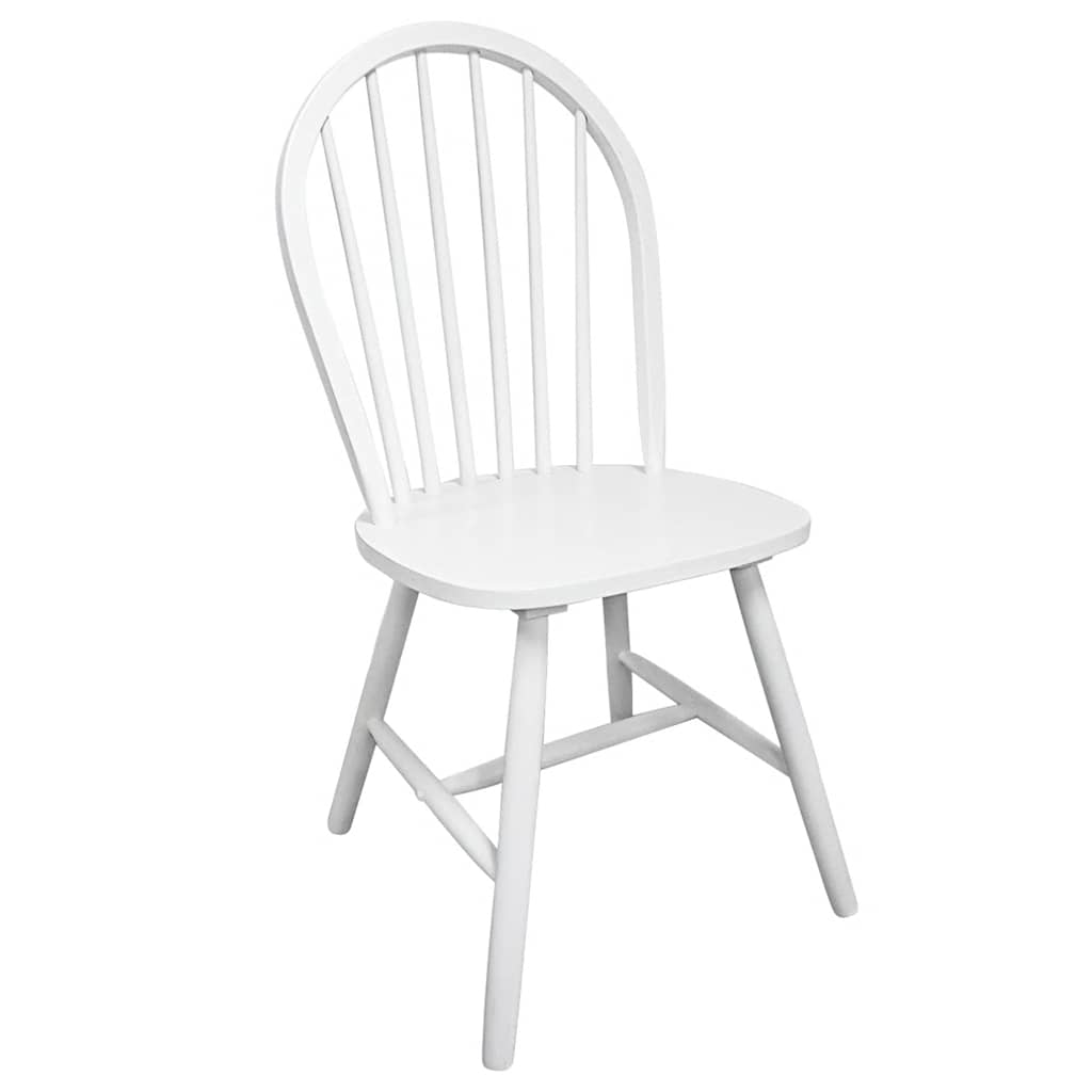 Cadeiras de jantar 4 pcs madeira de seringueira maciça branco