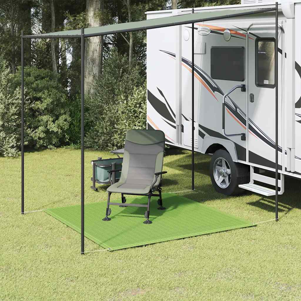 Tapete de campismo para tenda 200x200 cm pead verde-claro