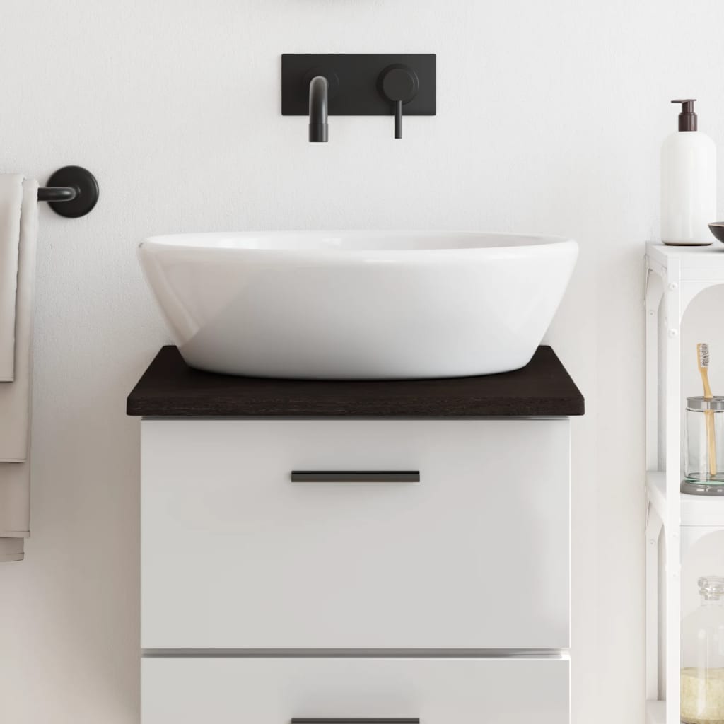 Bancada p/ wc 40x60x2 cm madeira tratada castanho-escuro