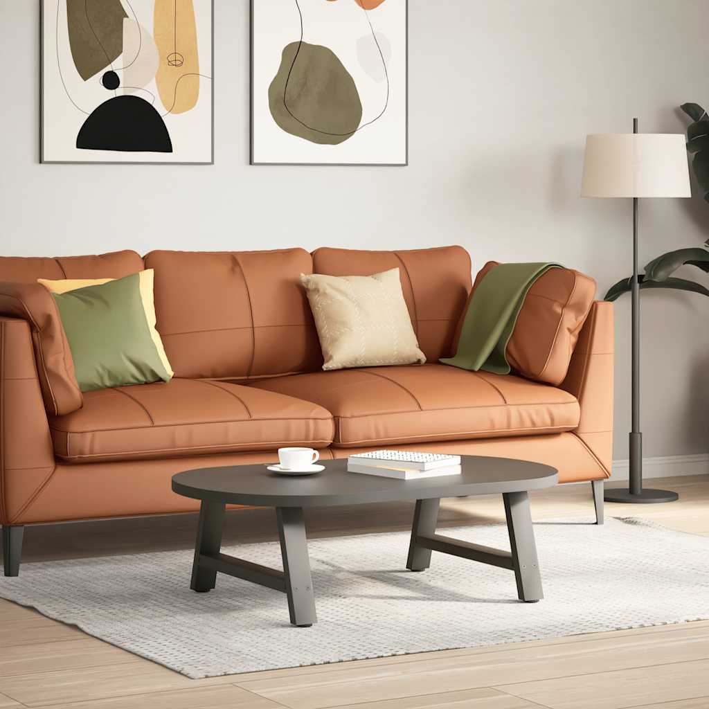 Pés para mesa de centro em formato a, 2 peças, antracite, 60x(30-31) cm, aço