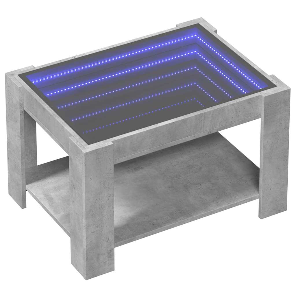 Mesa de centro c/ leds 73x53x45 cm derivados de madeira