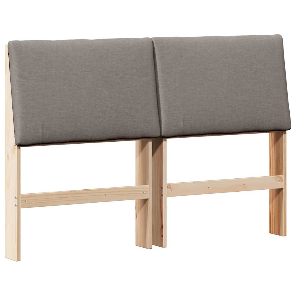 Cabeceira estofada cinzento-acastanhado 150 cm