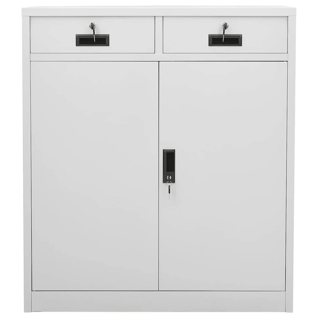 Armário de escritório 90x40x102 cm aço cinzento-claro