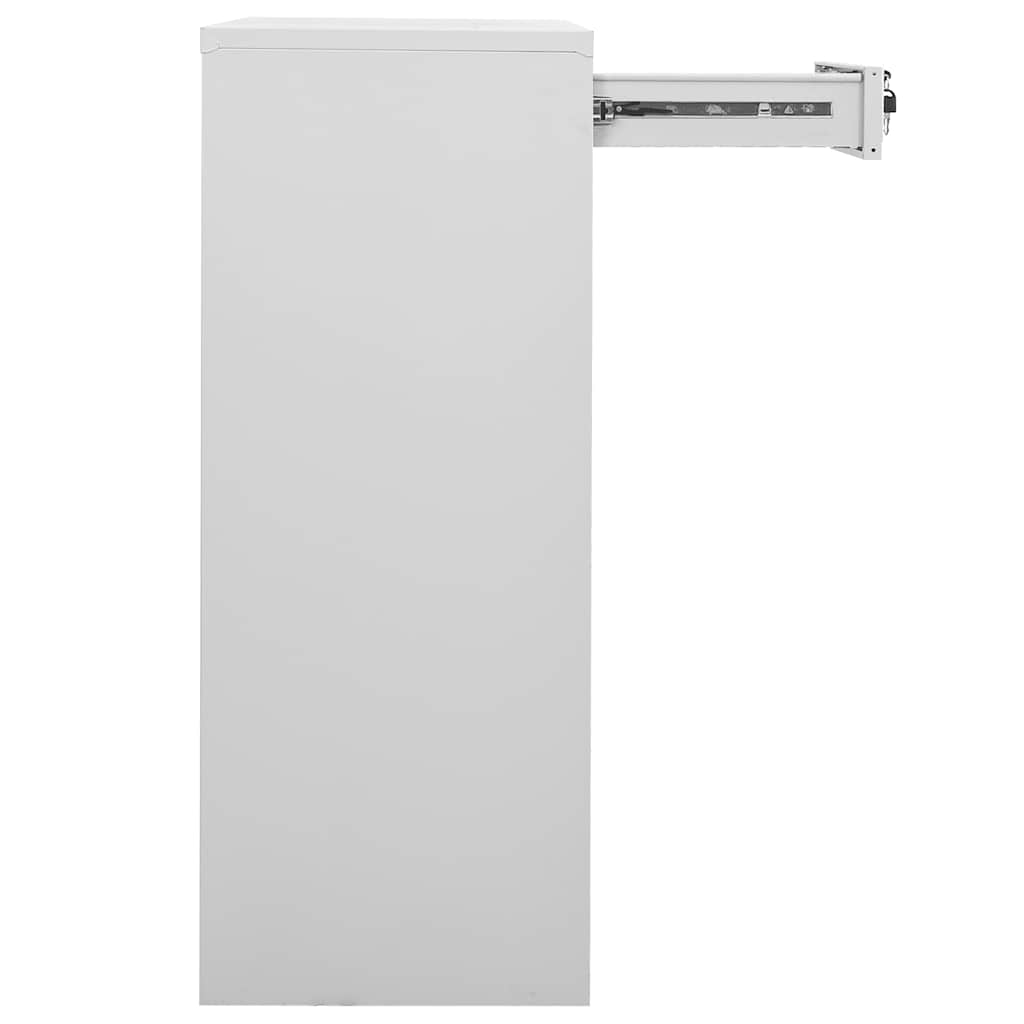 Armário de escritório 90x40x102 cm aço cinzento-claro