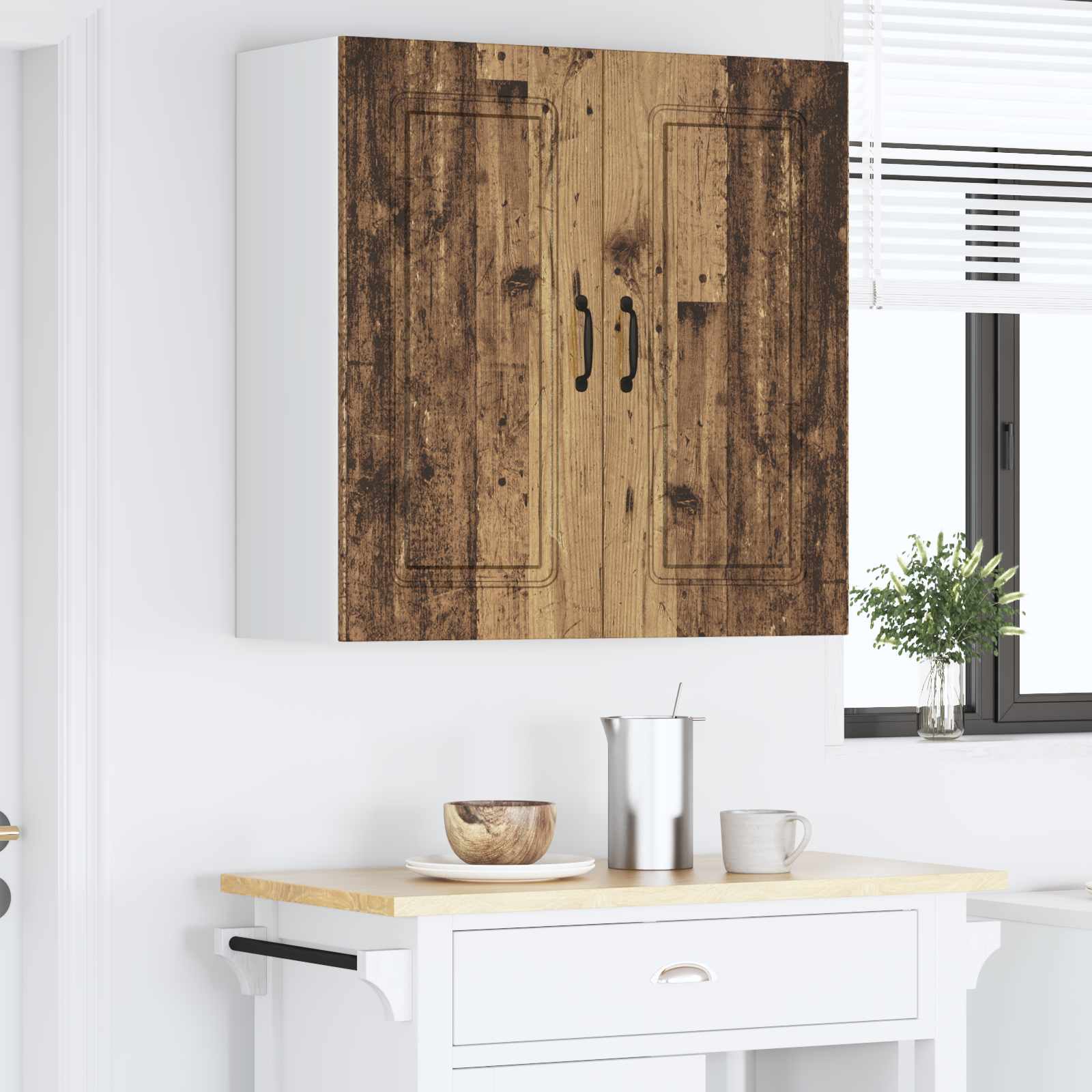 Painel de lava-louça kalmar madeira antiga 80 x 31 x 80 cm